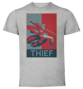 T-Shirt Unisex - Grey - Propaganda - Pixel Art - Shadow Over Mystara -Thief T-Shirt Unisex - Grey - Propaganda - Pixel Art - Shadow Over Mystara -Thief