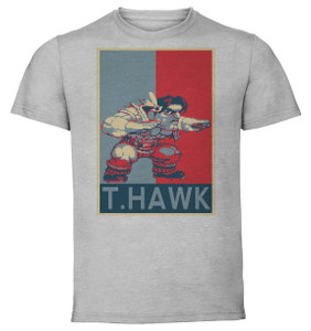 T-Shirt Unisex - Grey - Propaganda - Pixel Art - Street Fighter II - T.Hawk T-Shirt Unisex - Grey - Propaganda - Pixel Art - Street Fighter II - T.Hawk