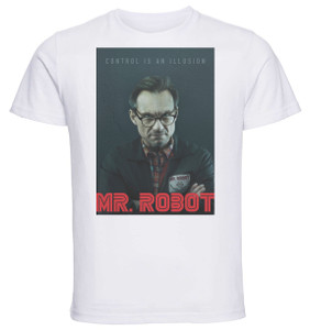 T-Shirt Unisex - White - TV Series - Playbill - Mr Robot Variant 08
