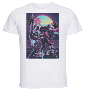 T-Shirt Unisex - White - Vaporwave 80s Style - Kabaneri of the Iron Fortress - Characters