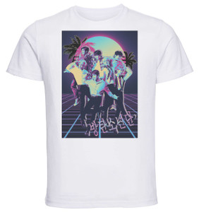 T-Shirt Unisex - White - Vaporwave 80s Style - Music BTS T-Shirt Unisex - White - Vaporwave 80s Style - Music BTS