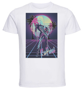 T-Shirt Unisex - White - Vaporwave 80s Style - RuPaul T-Shirt Unisex - White - Vaporwave 80s Style - RuPaul