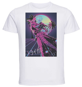 T-Shirt Unisex - White - Vaporwave 80s Style - Trigun Vash the Stampede T-Shirt Unisex - White - Vaporwave 80s Style - Trigun Vash the Stampede