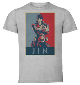 T-Shirt Unisex - Grey - Propaganda - Astral Chain - Jin Wong T-Shirt Unisex - Grey - Propaganda - Astral Chain - Jin Wong