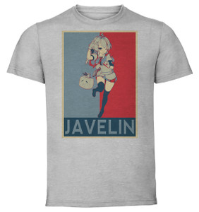 T-Shirt Unisex - Grey - Propaganda - Azur Lane - Javelin Bili Girl 22 T-Shirt Unisex - Grey - Propaganda - Azur Lane - Javelin Bili Girl 22