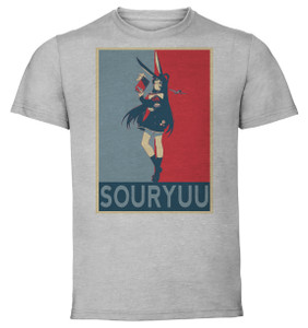 T-Shirt Unisex - Grey - Propaganda - Azur Lane - Souryuu Hallway Monitor