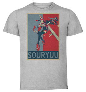 T-Shirt Unisex - Grey - Propaganda - Azur Lane Souryuu T-Shirt Unisex - Grey - Propaganda - Azur Lane Souryuu