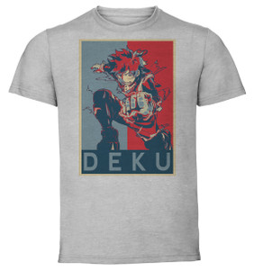 T-Shirt Unisex - Grey - Propaganda - My Hero Academia Deku variant 4