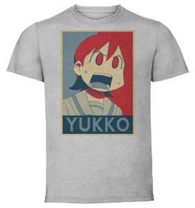 T-Shirt Unisex - Grey - Propaganda - Nichijou - Yukko T-Shirt Unisex - Grey - Propaganda - Nichijou - Yukko