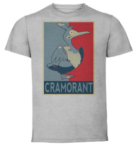 T-Shirt Unisex - Grey - Propaganda - Pokemon Cramorant T-Shirt Unisex - Grey - Propaganda - Pokemon Cramorant