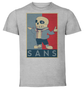 T-Shirt Unisex - Grey - Propaganda - Undertale - Sans variant