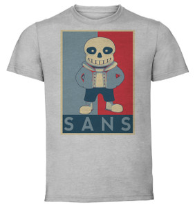 T-Shirt Unisex - Grey - Propaganda - Undertale - Sans