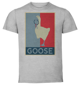 T-Shirt Unisex - Grey - Propaganda - Untitled Goose Game - Goose T-Shirt Unisex - Grey - Propaganda - Untitled Goose Game - Goose