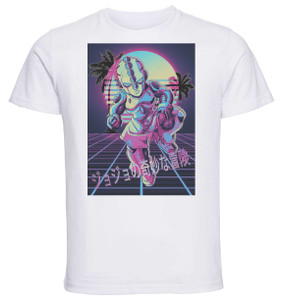T-Shirt Unisex - White - Vaporwave 80s Style - Jojo's Bizarre Adventure - Diamond is Unbreakable - Echoes Act3 T-Shirt Unisex - White - Vaporwave 80s Style - Jojo's Bizarre Adventure - Diamond is Unbreakable - Echoes Act3