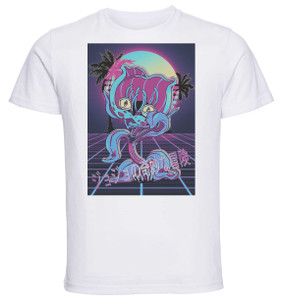 T-Shirt Unisex - White - Vaporwave 80s Style - Jojo's Bizarre Adventure - Diamond is Unbreakable - Stray Cat T-Shirt Unisex - White - Vaporwave 80s Style - Jojo's Bizarre Adventure - Diamond is Unbreakable - Stray Cat