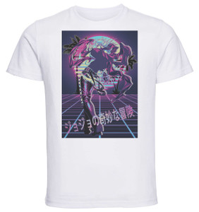 T-Shirt Unisex - White - Vaporwave 80s Style - Jojo's Bizarre Adventure - Phanthom Blood - Dio Brando T-Shirt Unisex - White - Vaporwave 80s Style - Jojo's Bizarre Adventure - Phanthom Blood - Dio Brando