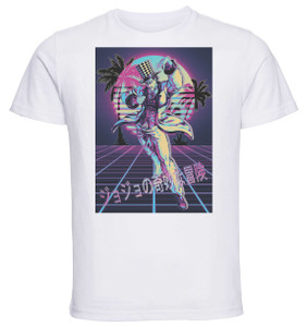 T-Shirt Unisex - White - Vaporwave 80s Style - Jojo's Bizarre Adventure - Phanthom Blood - Will A. Zeppeli T-Shirt Unisex - White - Vaporwave 80s Style - Jojo's Bizarre Adventure - Phanthom Blood - Will A. Zeppeli