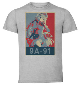 T-Shirt Unisex - Grey - Propaganda - Girls Frontline - 9A 91 T-Shirt Unisex - Grey - Propaganda - Girls Frontline - 9A 91