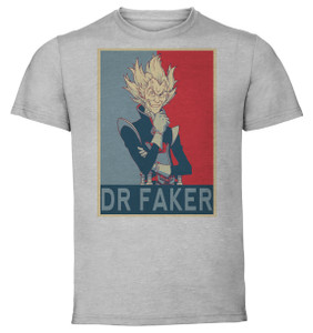 T-Shirt Unisex - Grey - Propaganda - Yu Gi Oh - Dr Faker T-Shirt Unisex - Grey - Propaganda - Yu Gi Oh - Dr Faker