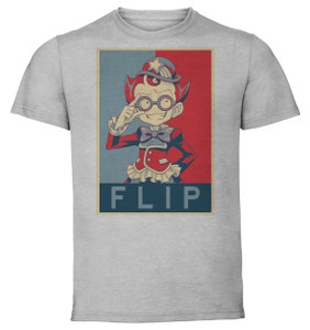 T-Shirt Unisex - Grey - Propaganda - Yu Gi Oh - Flip Turner T-Shirt Unisex - Grey - Propaganda - Yu Gi Oh - Flip Turner