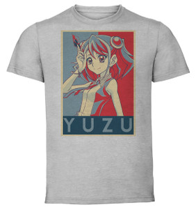 T-Shirt Unisex - Grey - Propaganda - Yu Gi Oh - Yuzu Hiragi T-Shirt Unisex - Grey - Propaganda - Yu Gi Oh - Yuzu Hiragi