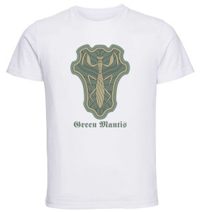 T-Shirt Unisex - White - Anime - Black Clover - Order of the Magic Knights Symbol - Green Mantis T-Shirt Unisex - White - Anime - Black Clover - Order of the Magic Knights Symbol - Green Mantis