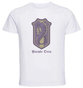 T-Shirt Unisex - White - Anime - Black Clover - Order of the Magic Knights Symbol - Purple Orca T-Shirt Unisex - White - Anime - Black Clover - Order of the Magic Knights Symbol - Purple Orca