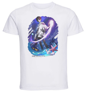 T-Shirt Unisex - White - Anime - Bungo Stray Dogs - DAZAI OSAMU Summer Vacation T-Shirt Unisex - White - Anime - Bungo Stray Dogs - DAZAI OSAMU Summer Vacation