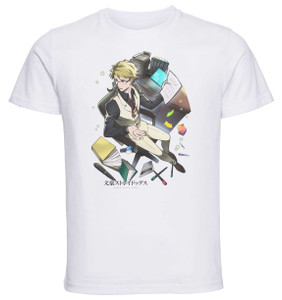 T-Shirt Unisex - White - Anime - Bungo Stray Dogs KUNIKIDA DOPPO A Day at the Office