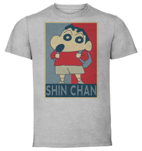 T-Shirt Unisex - Grey - Propaganda - Crayon Shin Chan Shin Chan T-Shirt Unisex - Grey - Propaganda - Crayon Shin Chan Shin Chan