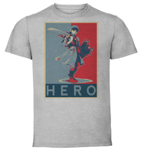 T-Shirt Unisex - Grey - Propaganda - Dragon Quest VIII Hero variant 2