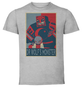 T-Shirt Unisex - Grey - Propaganda - Enter The Gungeon Dr Wolf's Monster T-Shirt Unisex - Grey - Propaganda - Enter The Gungeon Dr Wolf's Monster