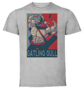 T-Shirt Unisex - Grey - Propaganda - Enter The Gungeon Gatling Gull T-Shirt Unisex - Grey - Propaganda - Enter The Gungeon Gatling Gull