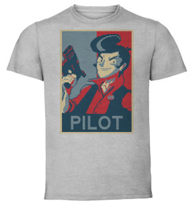 T-Shirt Unisex - Grey - Propaganda - Enter The Gungeon The Pilot