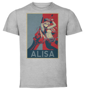 T-Shirt Unisex - Grey - Propaganda - God Eater - Alisa Ilinichina Amiella variant T-Shirt Unisex - Grey - Propaganda - God Eater - Alisa Ilinichina Amiella variant