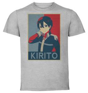 T-Shirt Unisex - Grey - Propaganda - Sword Art Online Kirito variant 2