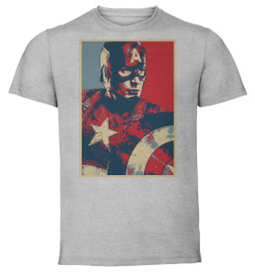 T-Shirt Unisex - Grey - Propaganda Full - Captain America