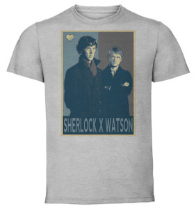 T-Shirt Unisex - Grey - Propaganda Yaoi  - Sherlock Sherlock X Watson