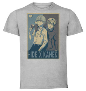 T-Shirt Unisex - Grey - Propaganda Yaoi - Tokyo Ghoul Hide X Kaneki
