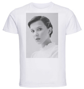 T-Shirt Unisex - White - Attrice - Millie Bobby Brown Variant