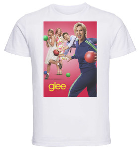 T-Shirt Unisex - White - TV Series - Glee - Playbill Red