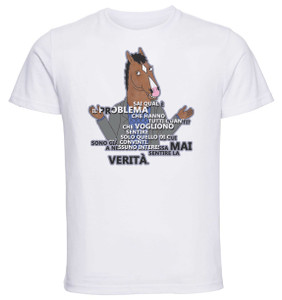 T-Shirt Unisex - White - Wall of Text - Citazione - TV Series - Bojack Horseman - Verità ITA
