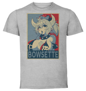 T-Shirt Unisex - Grey - Propaganda - Bowsette v10
