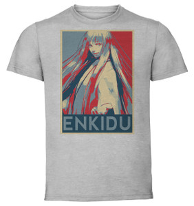 T-Shirt Unisex - Grey - Propaganda - Fate Grand Order Enkidu T-Shirt Unisex - Grey - Propaganda - Fate Grand Order Enkidu
