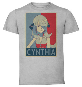T-Shirt Unisex - Grey - Propaganda - Pokemon - Cynthia