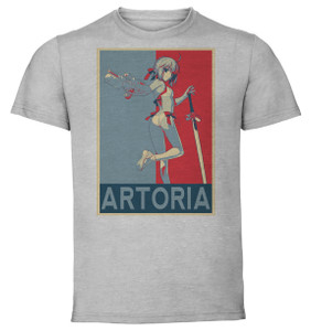 T-Shirt Unisex - Grey - Propaganda - Fate Grand Order Summer Artoria T-Shirt Unisex - Grey - Propaganda - Fate Grand Order Summer Artoria