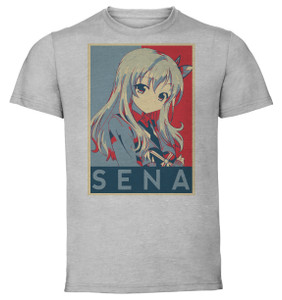 T-Shirt Unisex - Grey - Propaganda - Haganai - Sena Kashiwazaki Variant 4