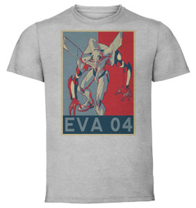 T-Shirt Unisex - Grey - Propaganda - Neon Genesis Evangelion - Eva 04 T-Shirt Unisex - Grey - Propaganda - Neon Genesis Evangelion - Eva 04