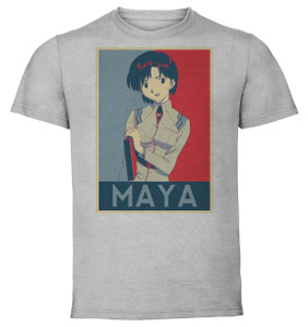 T-Shirt Unisex - Grey - Propaganda - Neon Genesis Evangelion - Maya Ibuki T-Shirt Unisex - Grey - Propaganda - Neon Genesis Evangelion - Maya Ibuki