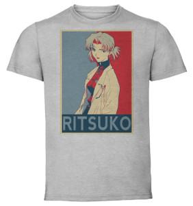 T-Shirt Unisex - Grey - Propaganda - Neon Genesis Evangelion - Ritsuko Akagi T-Shirt Unisex - Grey - Propaganda - Neon Genesis Evangelion - Ritsuko Akagi